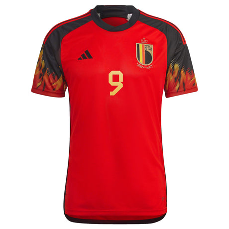 Belgium Home Shirt with Lukaku 9 printing - Kit Captain