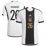 Germany Home Shirt 2022 with Moukoko 26 printing - Kit Captain