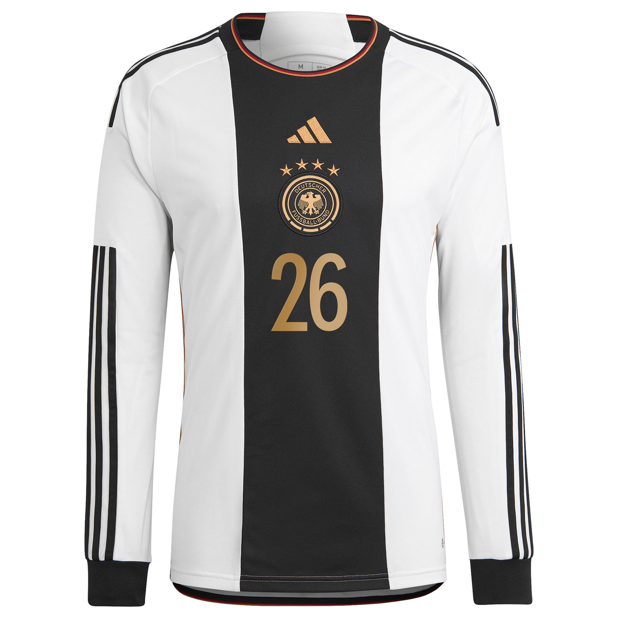 Germany Home Shirt 2022 - Long Sleeve with Moukoko 26 printing - Kit Captain