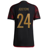 Germany Away Authentic Shirt 2022 with Adeyemi 24 printing - Kit Captain