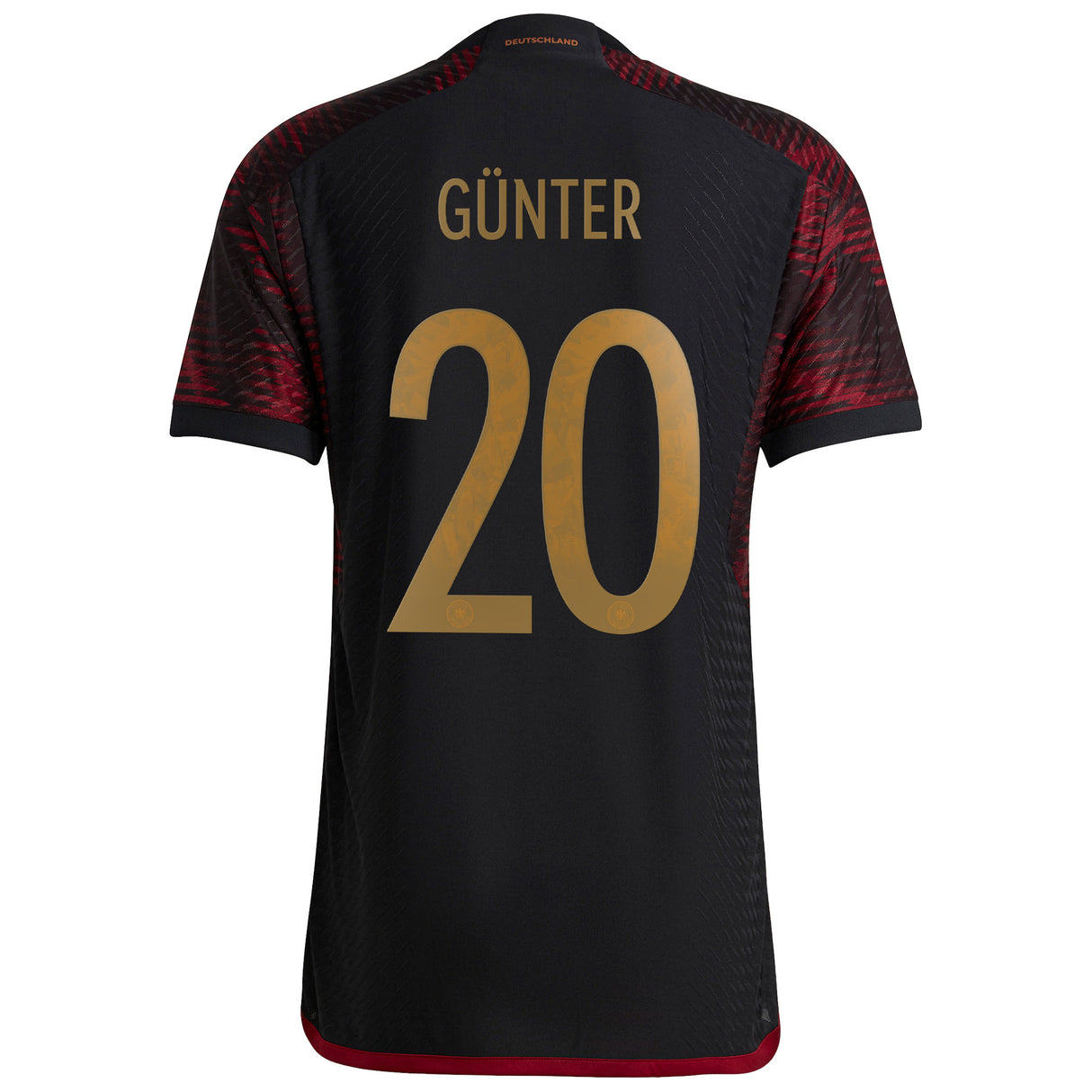 Germany Away Authentic Shirt 2022 with Günter 20 printing - Kit Captain