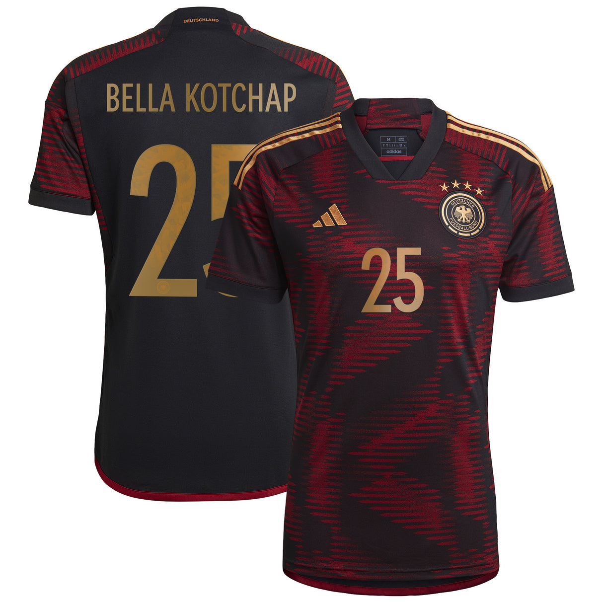 Germany Away Shirt 2022 with Bella Kotchap 25 printing - Kit Captain