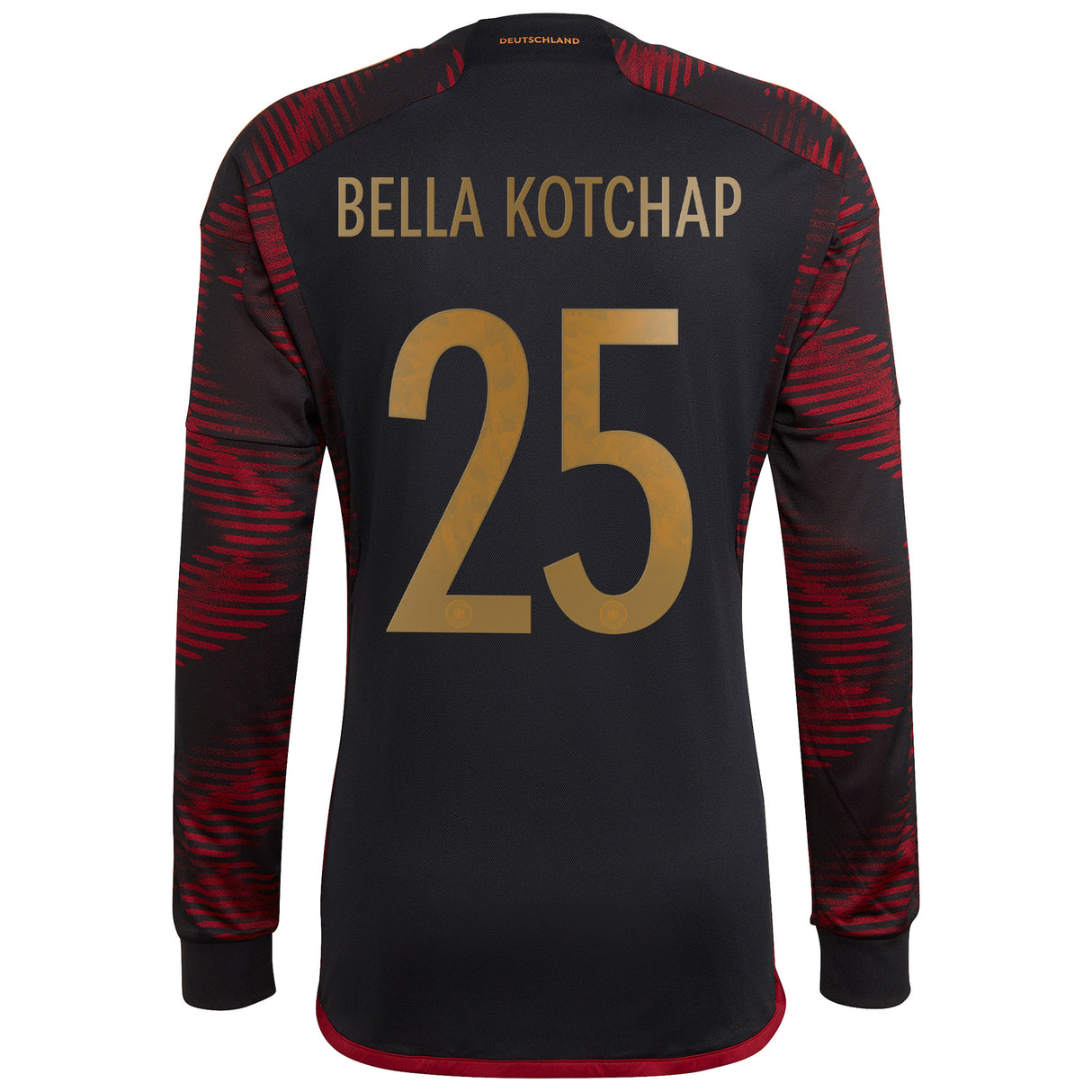 Germany Away Shirt 2022 - Long Sleeve with Bella Kotchap 25 printing - Kit Captain