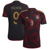 Germany Away Shirt 2022 with Füllkrug 9 printing - Kit Captain