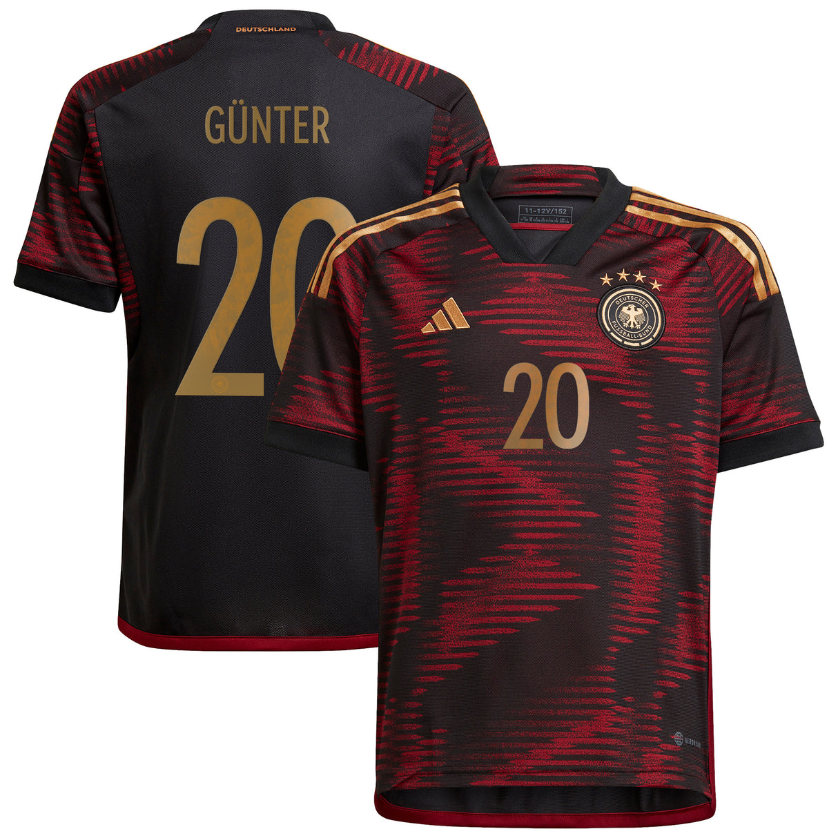 Germany Away Shirt 2022 - Kids with Günter 20 printing - Kit Captain