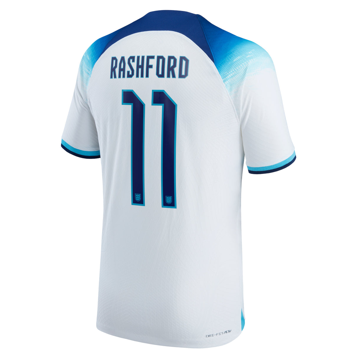 England Home Match Shirt 2022 with Rashford 11 printing - Kit Captain