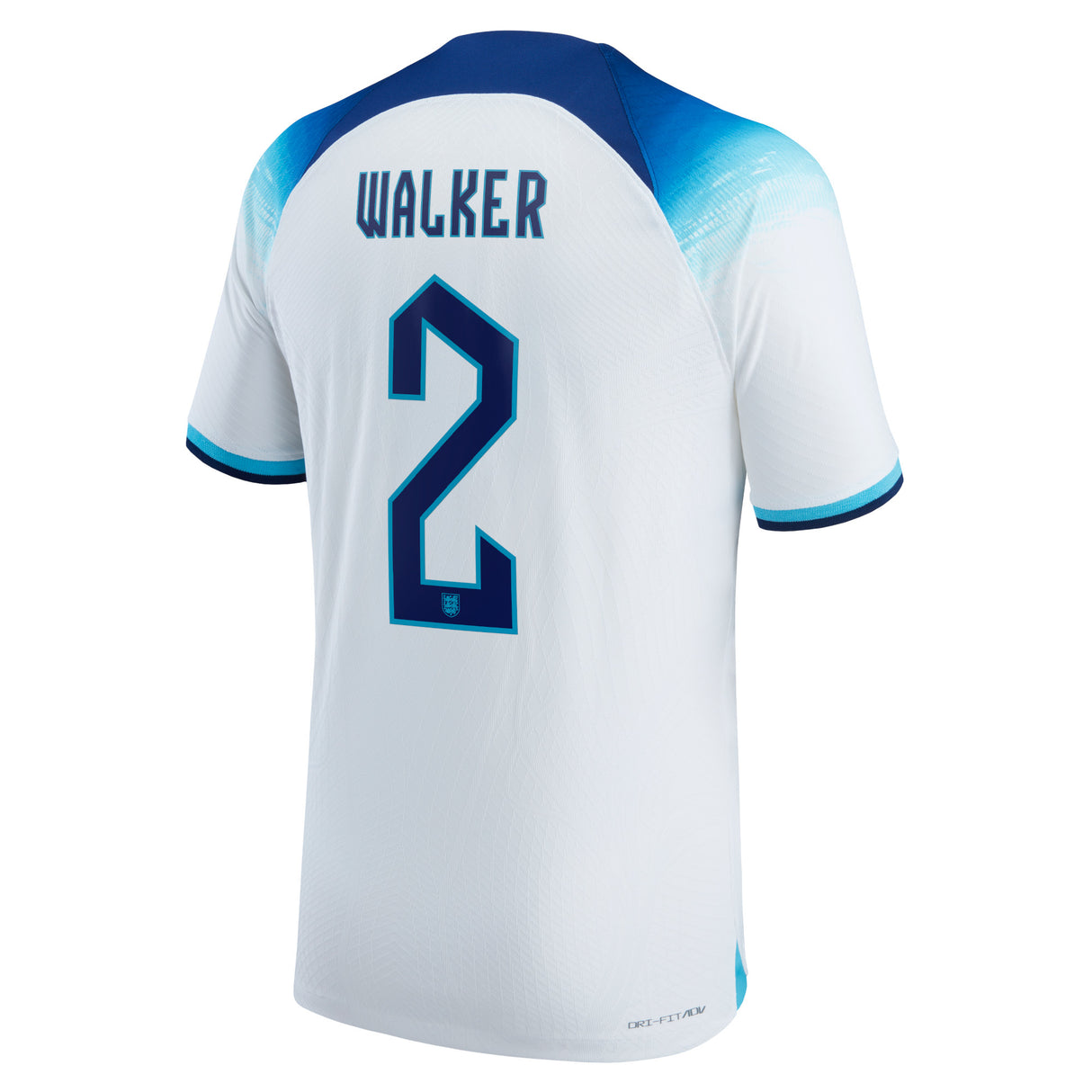 England Home Match Shirt 2022 with Walker 2 printing - Kit Captain