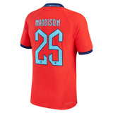 England Away Match Shirt 2022 with Maddison 25 printing - Kit Captain