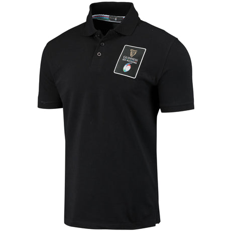 Guinness Six Nations Trophy Polo Shirt - Black - Kit Captain