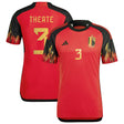 Belgium Home Authentic Shirt 2022 with Theate 3 printing - Kit Captain