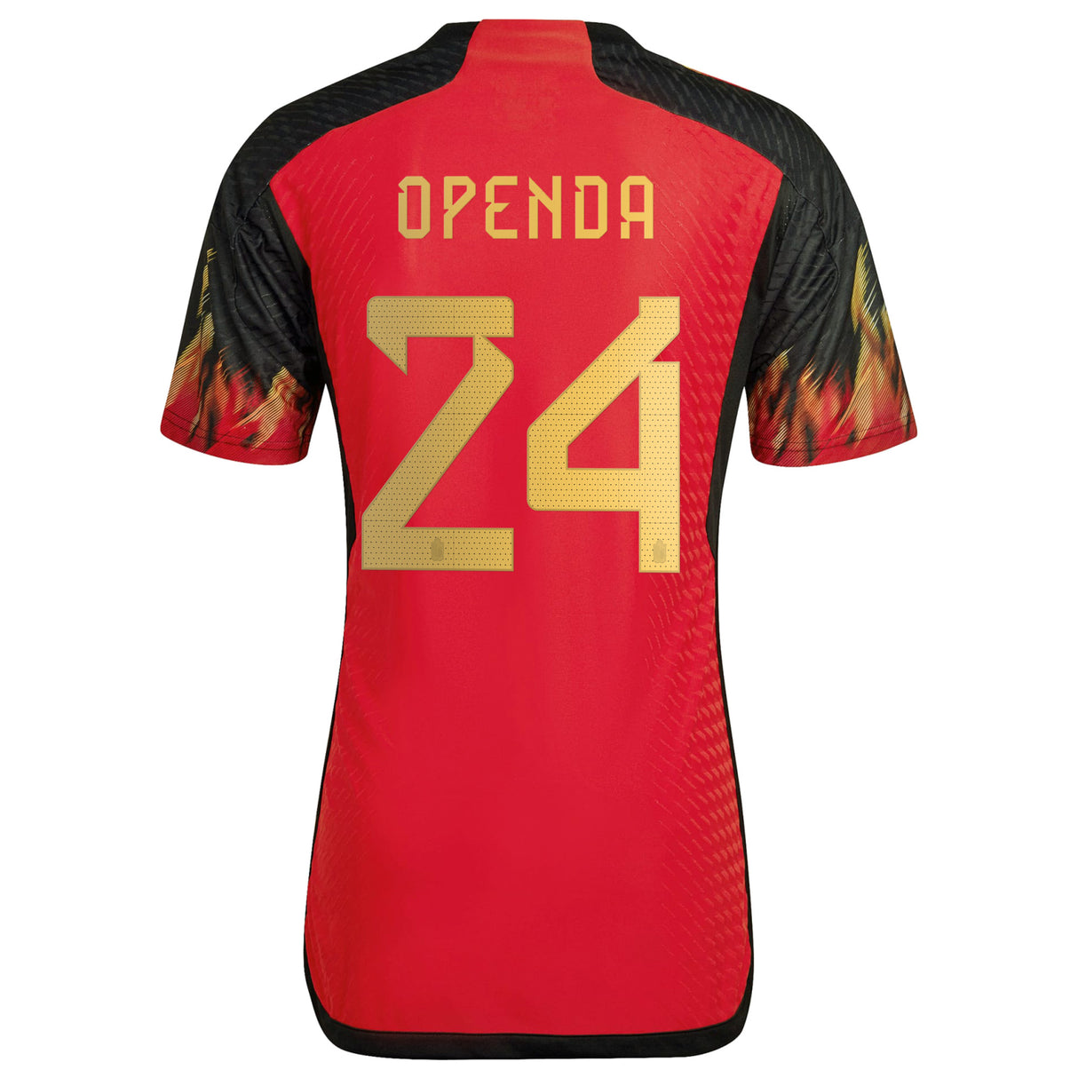 Belgium Home Authentic Shirt 2022 with Openda 24 printing - Kit Captain