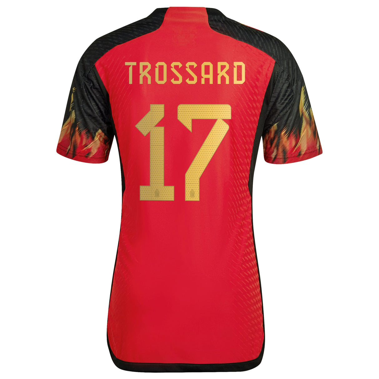 Belgium Home Authentic Shirt 2022 with Trossard 17 printing - Kit Captain