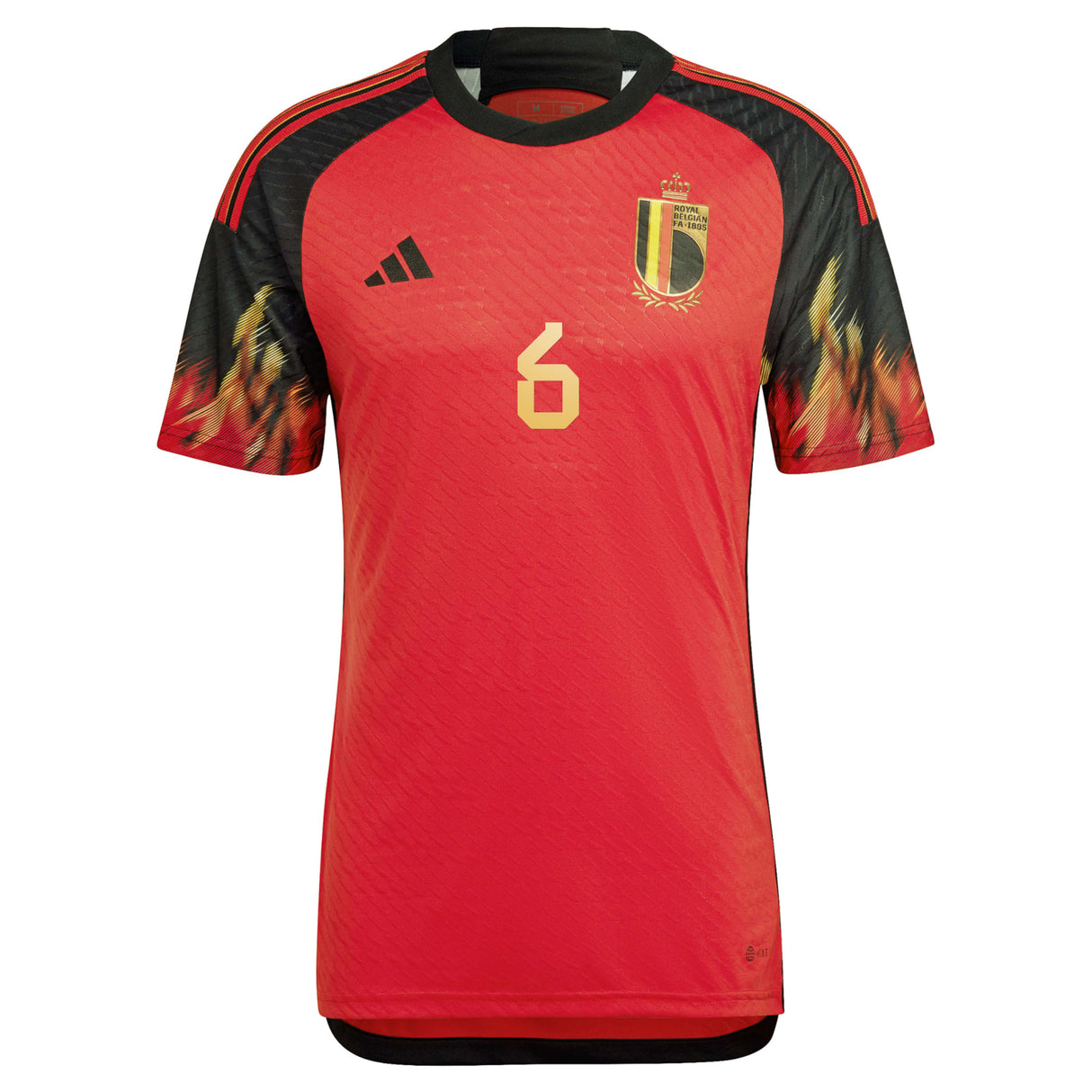 Belgium Home Authentic Shirt 2022 with Witsel 6 printing - Kit Captain