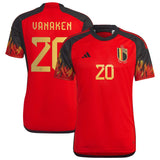 Belgium Home Shirt 2022 with Vanaken 20 printing - Kit Captain