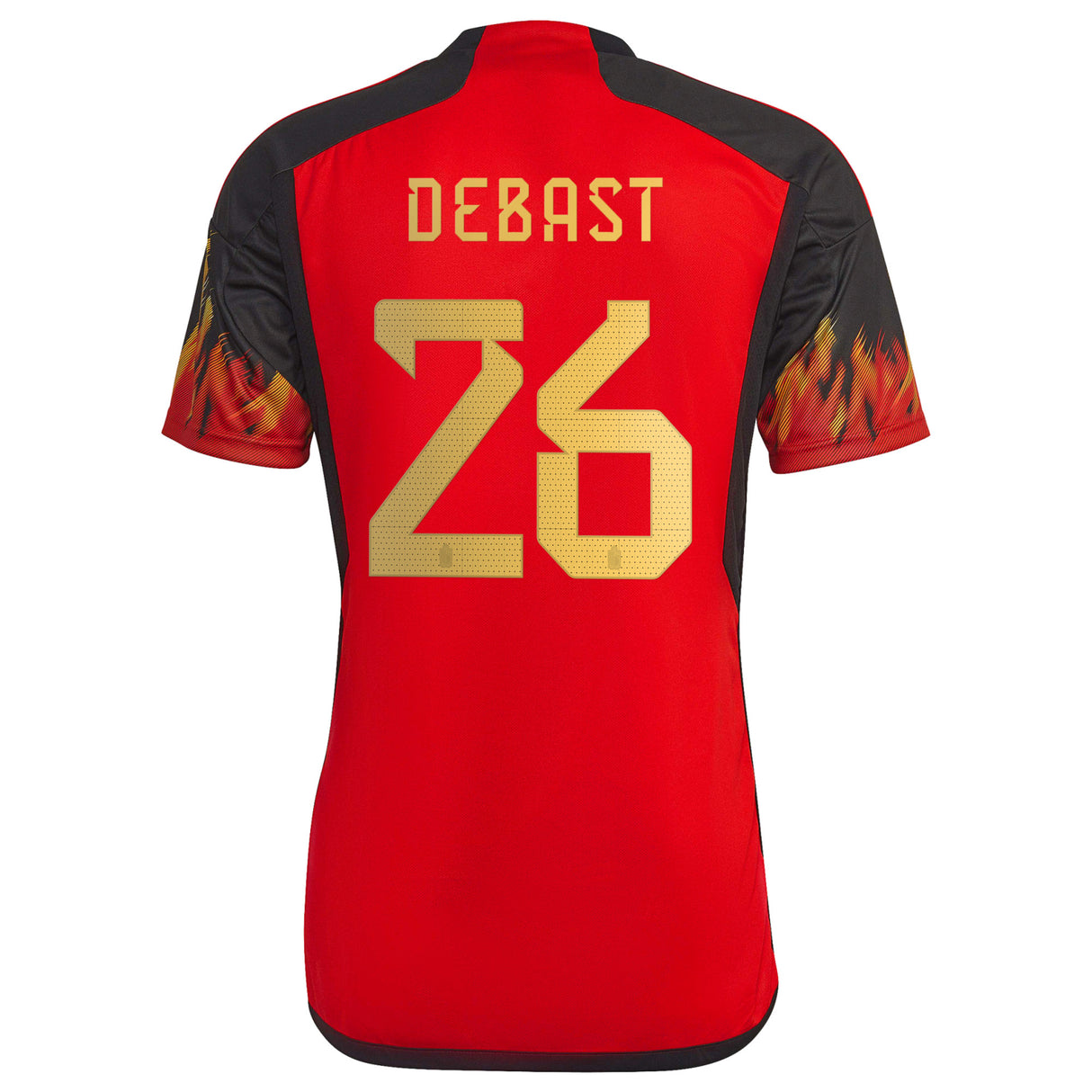 Belgium Home Shirt 2022 with Debast 26 printing - Kit Captain