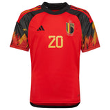 Belgium Home Shirt 2022 - Kids with Vanaken 20 printing - Kit Captain