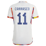 Belgium Away Shirt 2022 with Carrasco 11 printing - Kit Captain