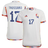 Belgium Away Shirt 2022 with Trossard 17 printing - Kit Captain