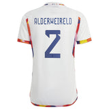 Belgium Away Shirt 2022 with Alderweireld 2 printing - Kit Captain