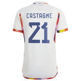 Belgium Away Shirt 2022 with Castagne 21 printing - Kit Captain