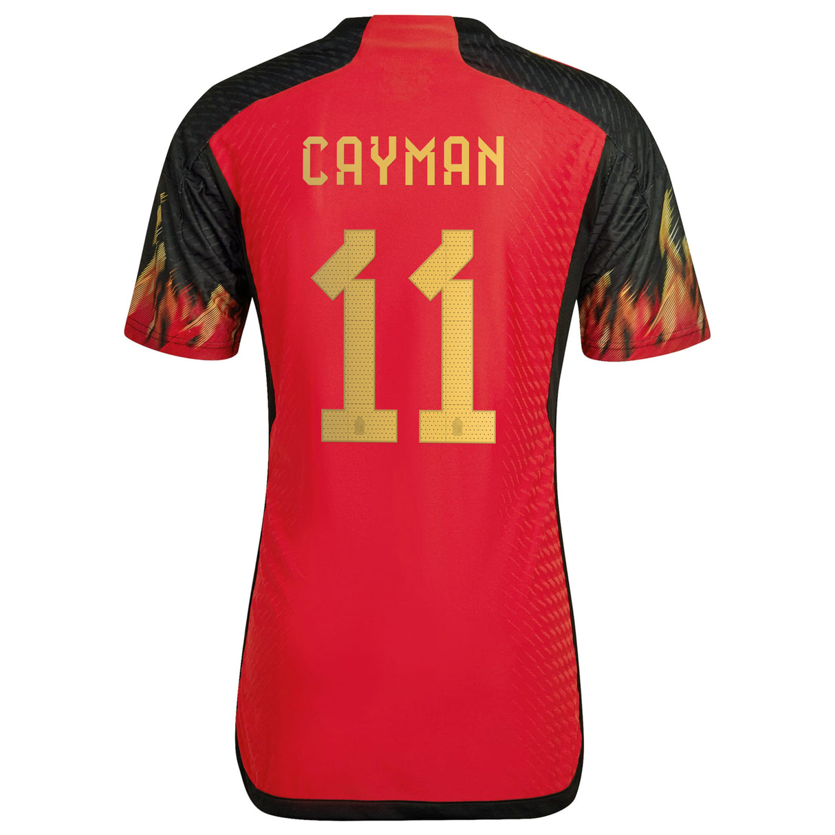 Belgium Home Authentic Shirt 2022 with Cayman 11 printing - Kit Captain