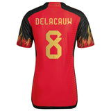 Belgium Home Authentic Shirt 2022 with Delacauw 8 printing - Kit Captain