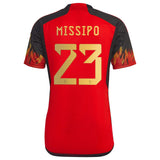 Belgium Home Shirt 2022 with Missipo 23 printing - Kit Captain