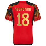 Belgium Home Shirt 2022 - Kids with Meersman 18 printing - Kit Captain