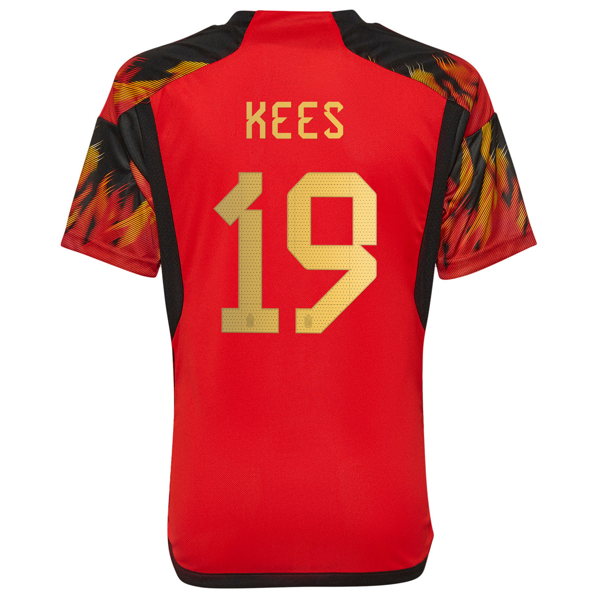 Belgium Home Shirt 2022 - Kids with Kees 19 printing - Kit Captain