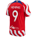 Atlético de Madrid Metropolitano Home Stadium Shirt 2022-23 with Memphis 9 printing - Kit Captain