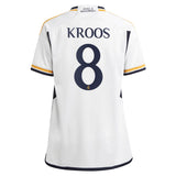 Real Madrid adidas Home Shirt 2023-24 - Kids with Kroos 8 printing - Kit Captain