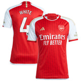 Arsenal adidas Home Shirt 2023-24 with White 4 printing - Kit Captain