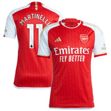 Arsenal adidas Home Shirt 2023-24 with Martinelli 11 printing - Kit Captain