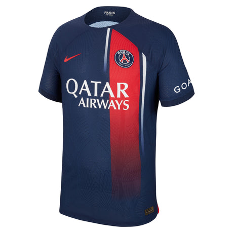 Paris Saint-Germain Nike Home Dri Fit Adv Match Shirt 2023-24 with Kimpembe 3 printing - Kit Captain