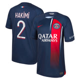 Paris Saint-Germain Nike Home Stadium Shirt 2023-24 - Kids with Hakimi 2 printing - Kit Captain