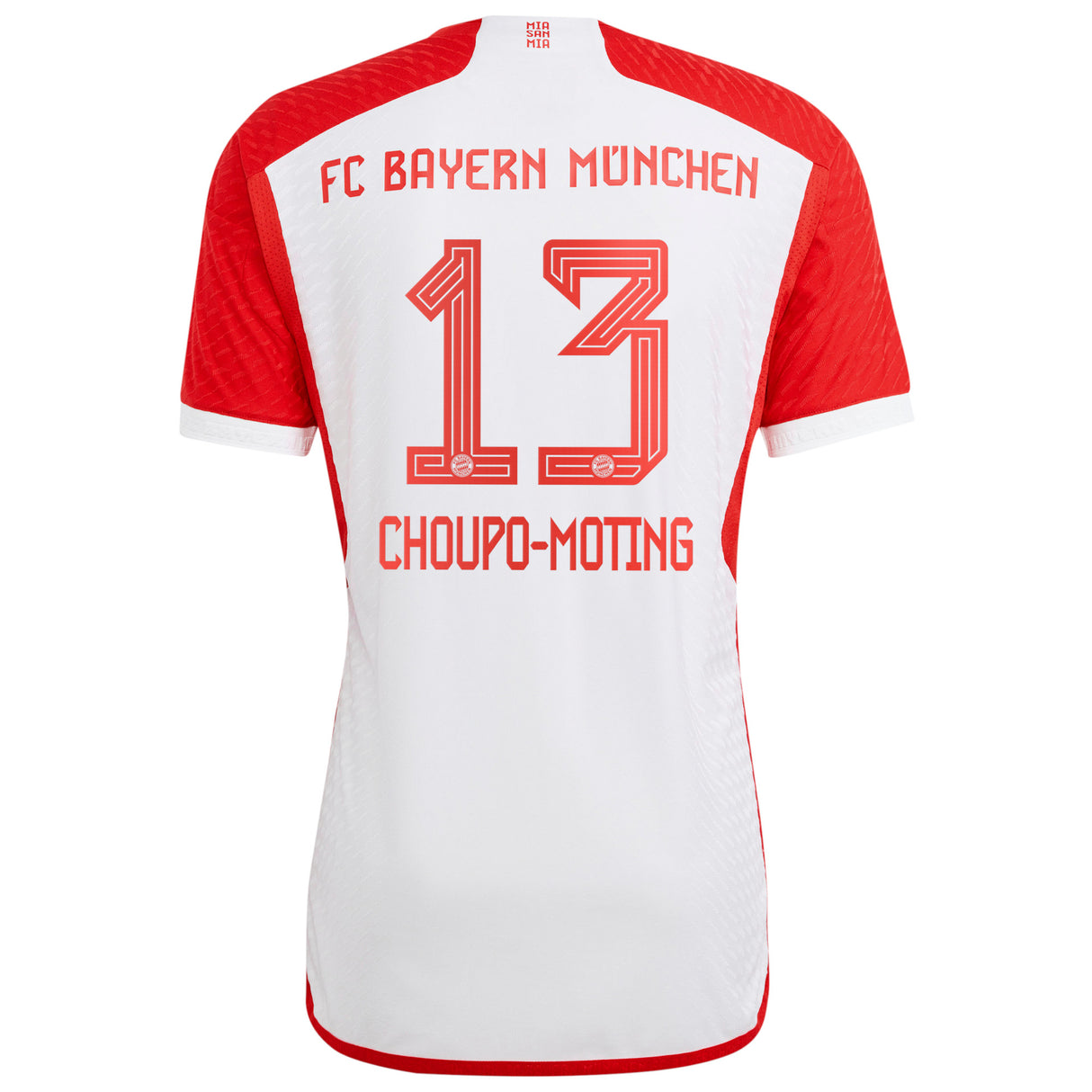 FC Bayern adidas Home Authentic Shirt 2023-24 with Choupo-Moting 13 printing