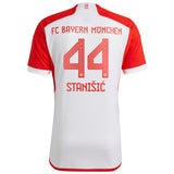 FC Bayern adidas Home Shirt 2023-24 with StaniÅ¡ic 44 printing - Kit Captain