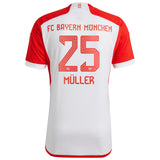 FC Bayern adidas Home Shirt 2023-24 with Müller 25 printing - Kit Captain