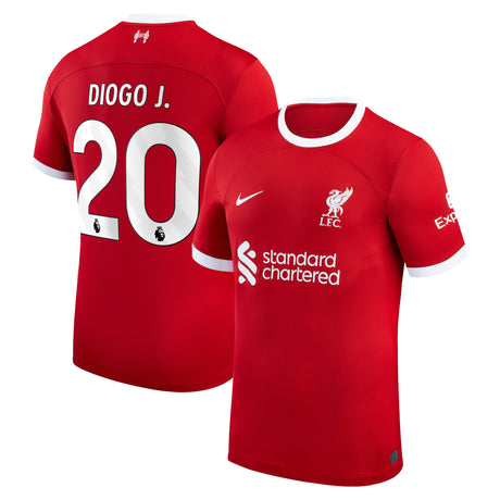 Liverpool Nike Home Stadium Shirt - 2023-24 with Diogo J. 20 printing - Kit Captain