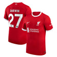 Liverpool Nike Home Stadium Shirt - 2023-24 with Darwin 27 printing - Kit Captain