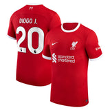 Liverpool Nike Home Stadium Shirt - 2023-24 - Kids with Diogo J. 20 printing - Kit Captain