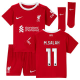 Liverpool Nike Home Stadium Kit - 2023-24 - Infant with M.Salah 11 printing - Kit Captain