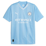 Manchester City Puma Home Shirt 2023-24 with Haaland 9 printing - Kit Captain