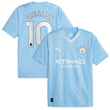 Manchester City Puma Home Shirt 2023-24 with Grealish 10 printing - Kit Captain