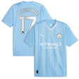 Manchester City Puma Home Shirt 2023-24 with De Bruyne 17 printing - Kit Captain