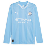 Manchester City Puma Home Shirt 2023-24 - Long Sleeve with Rúben 3 printing - Kit Captain