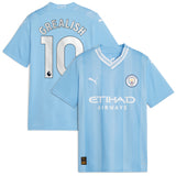 Manchester City Puma Home Shirt 2023-24 - Kids with Grealish 10 printing - Kit Captain