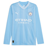 Manchester City Puma Home Shirt 2023-24 - Long Sleeve - Kids with Gündogan 8 printing - Kit Captain