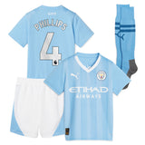 Manchester City Puma Home Minikit 2023-24 with Phillips 4 printing - Kit Captain