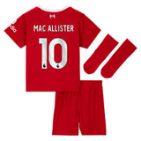 Liverpool Nike Home Stadium Kit - 2023-24 - Infant with Mac Allister 10 printing - Kit Captain